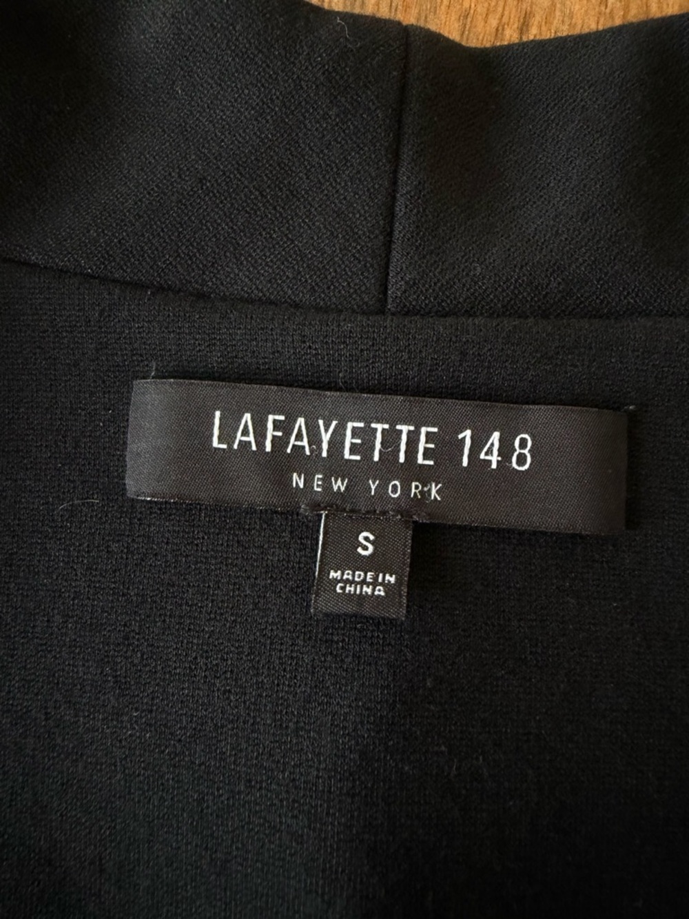 Lafayette 148 New York | Black Ponte Knit Longline Vest - Small - Picture 9 of 10
